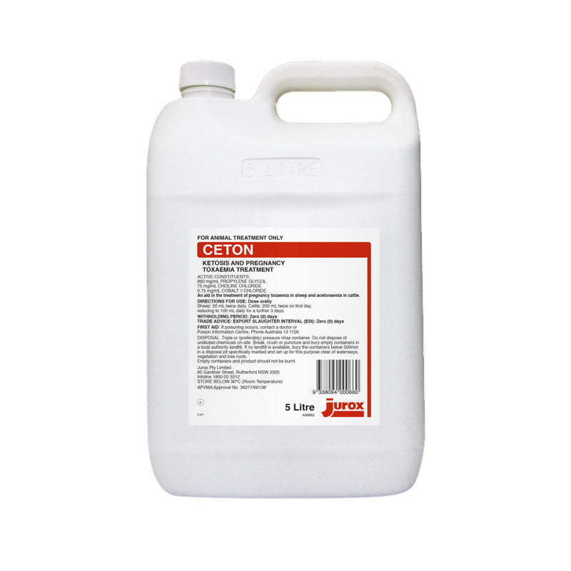 Ceton 5L for treatment of pregnancy toxaemia in ewes.