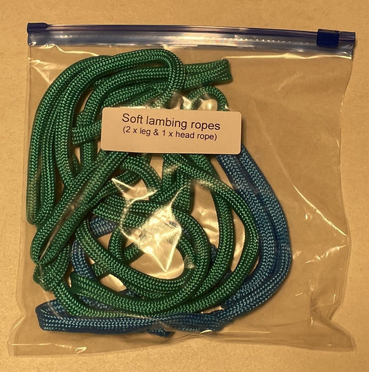 Soft lambing ropes for pulling lambs.