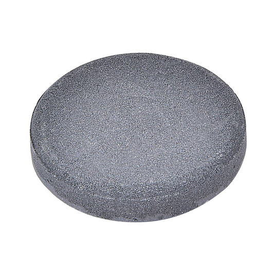 Round, double-sided, pocket sharpening stone