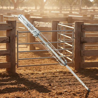 The Westergun spring-fired pole injector, with an extendable handle.